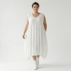 Ballonkleid von AKH Fashion aus Viskose, 1576.02288, Weiß, Ausgefallen, Zeitlos, Schick