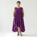 A-Form Kleid von AKH Fashion aus Viskose, 1576.07023, Lila, Ausgefallen, Zeitlos, Schick