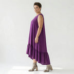 A-Form Kleid von AKH Fashion aus Viskose, 1576.07023, Lila, Ausgefallen, Zeitlos, Schick