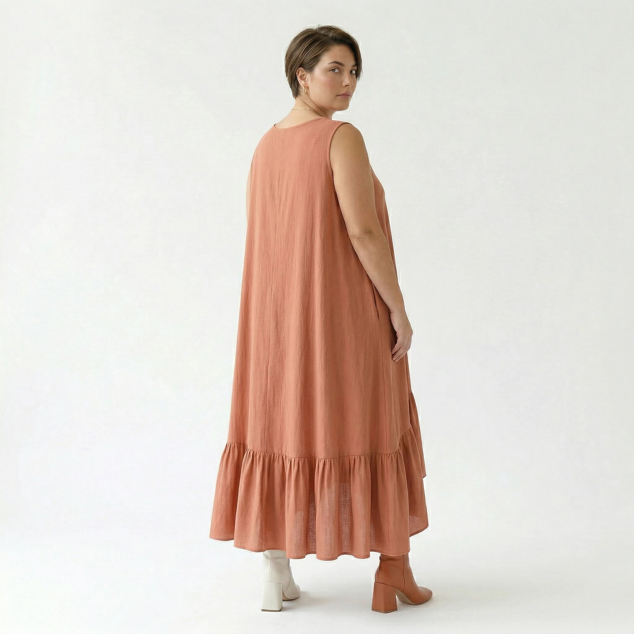 A-Form Kleid von AKH Fashion aus Viskose, 1576.07023, Mauve, Ausgefallen, Zeitlos, Schick