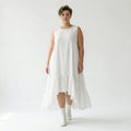 A-Form Kleid von AKH Fashion aus Viskose, 1576.07023, Weiß, Ausgefallen, Zeitlos, Schick