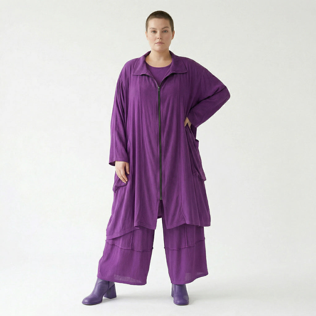 Ballonhose von AKH Fashion aus Viskose, 1576.07189, Lila, Ausgefallen, Zeitlos, Schick