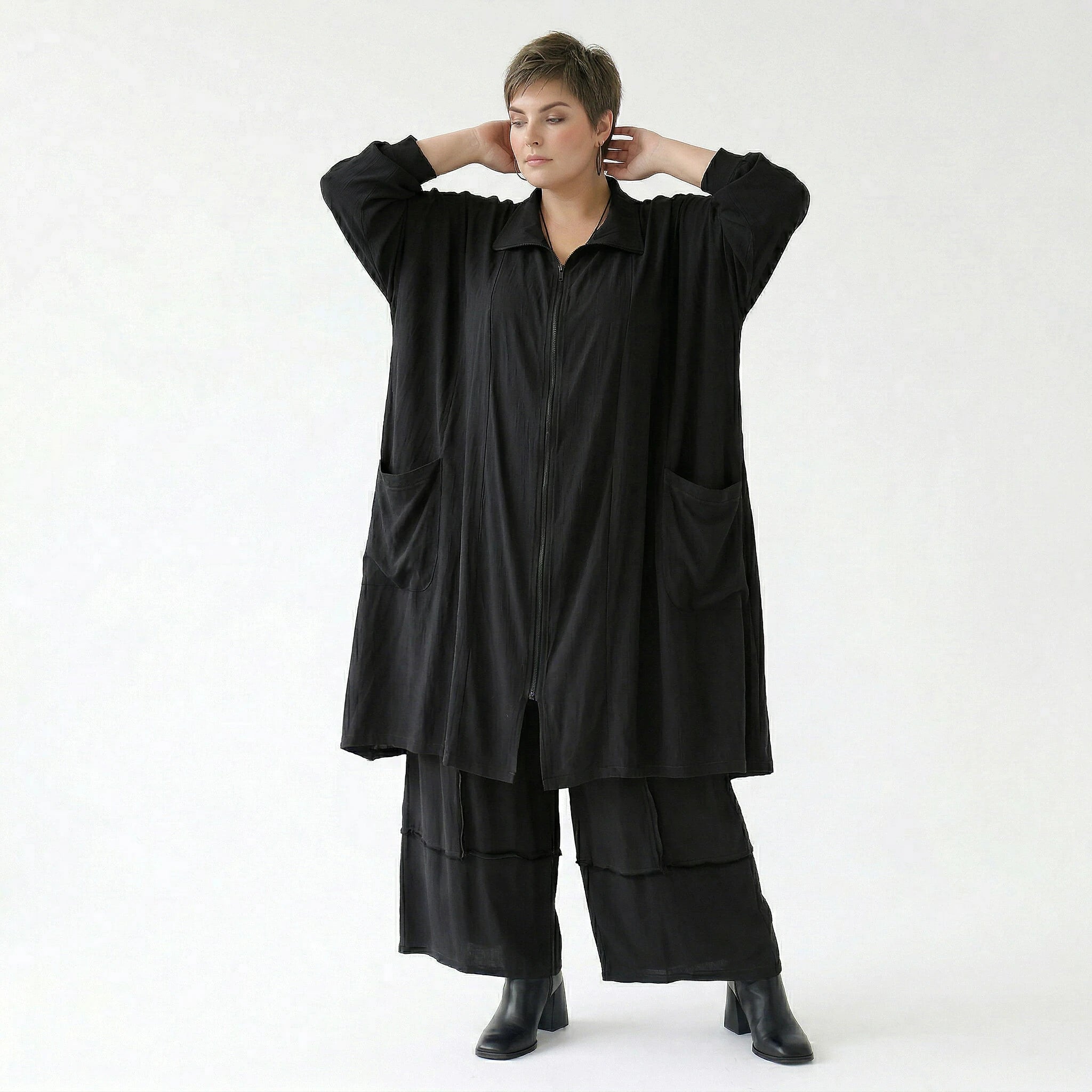 Ballonhose von AKH Fashion aus Viskose, 1576.07189, Schwarz, Ausgefallen, Zeitlos, Schick