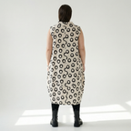  Ballonkleid von AKH Fashion aus Baumwolle, 1577.07072, Ecru/Schwarz, Punkte, Ausgefallen