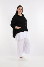 A-Form Jacke von AKH Fashion aus Baumwolle, ausgefallene, zeitlose Lagenlook Mode