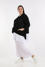 A-Form Jacke von AKH Fashion aus Baumwolle, ausgefallene, zeitlose Lagenlook Mode