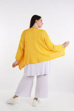  A-Form Jacke von AKH Fashion aus Baumwolle, 1110.00118, Gelb, Schick, Modern, Bequem