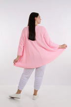  AKH Fashion Shirt in Glocken-Form, aus Baumwolle, 1110.01892, Rosa, Schick, Modern, Bequem