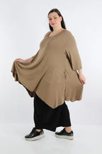 A-Form Shirt von AKH Fashion aus Viskose, ausgefallene, zeitlose Lagenlook Mode