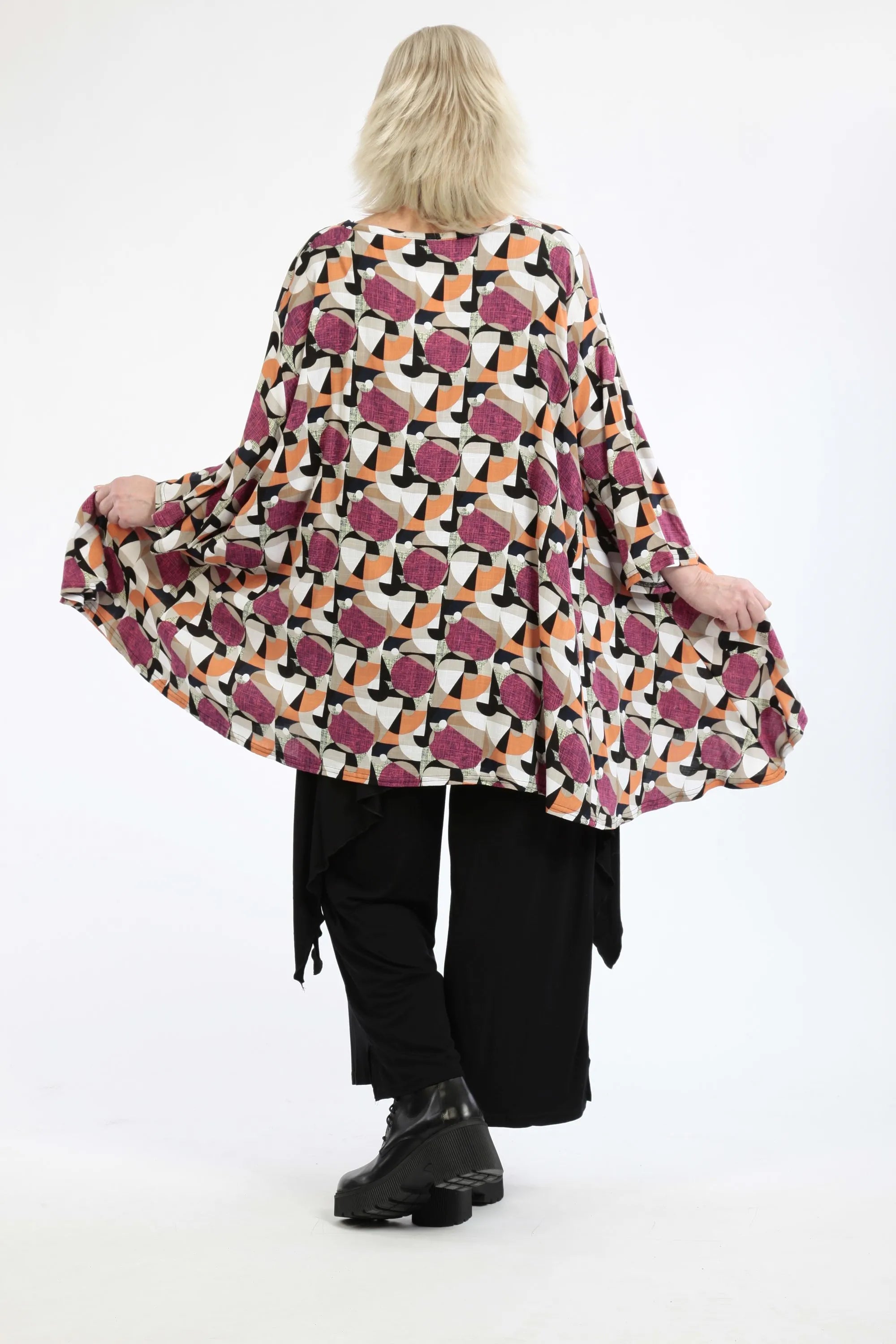 A-Form Shirt von AKH Fashion aus Viskose, ausgefallene, zeitlose Lagenlook Mode