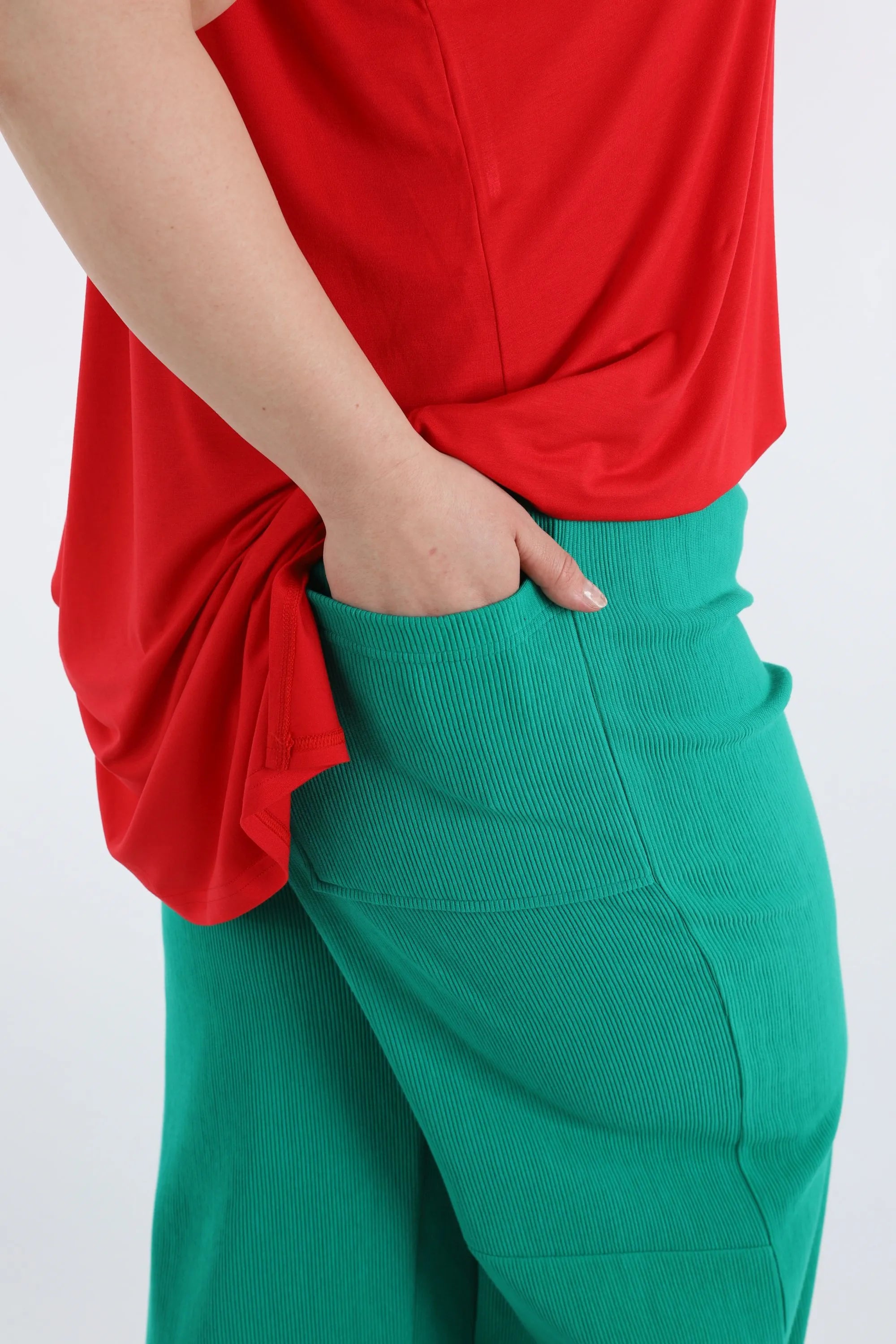  AKH Fashion Hose in gerader Form, aus Baumwolle, 1252.06907, Grün, Schick, Modern, Bequem