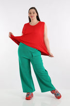  AKH Fashion Hose in gerader Form, aus Baumwolle, 1252.06907, Grün, Schick, Modern, Bequem