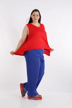  AKH Fashion Hose in gerader Form, aus Baumwolle, 1252.06907, Blau, Schick, Modern, Bequem