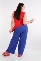  AKH Fashion Hose in gerader Form, aus Baumwolle, 1252.06907, Blau, Schick, Modern, Bequem
