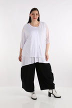  AKH Fashion Bigshirt in kastiger Form, aus Viskose, 1274.06922, Weiß, Schick, Modern, Bequem
