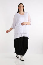  AKH Fashion Bigshirt in kastiger Form, aus Viskose, 1274.06922, Weiß, Schick, Modern, Bequem