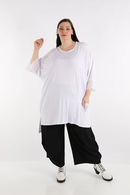  AKH Fashion Bigshirt in kastiger Form, aus Viskose, 1274.06925, Weiß, Schick, Modern, Bequem