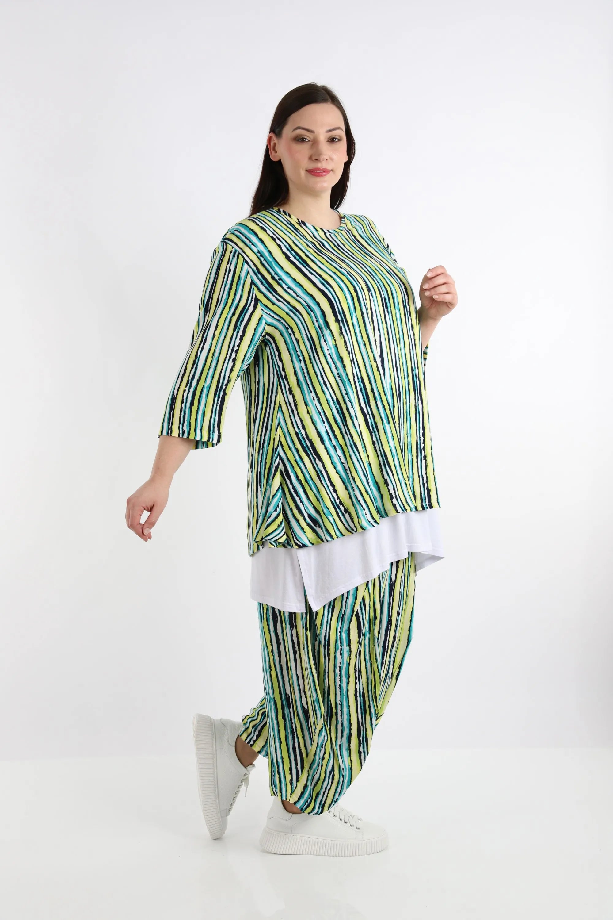 Shirt von AKH Fashion aus Viskose in Glocken-Form, ausgefallene Lagenlook Mode
