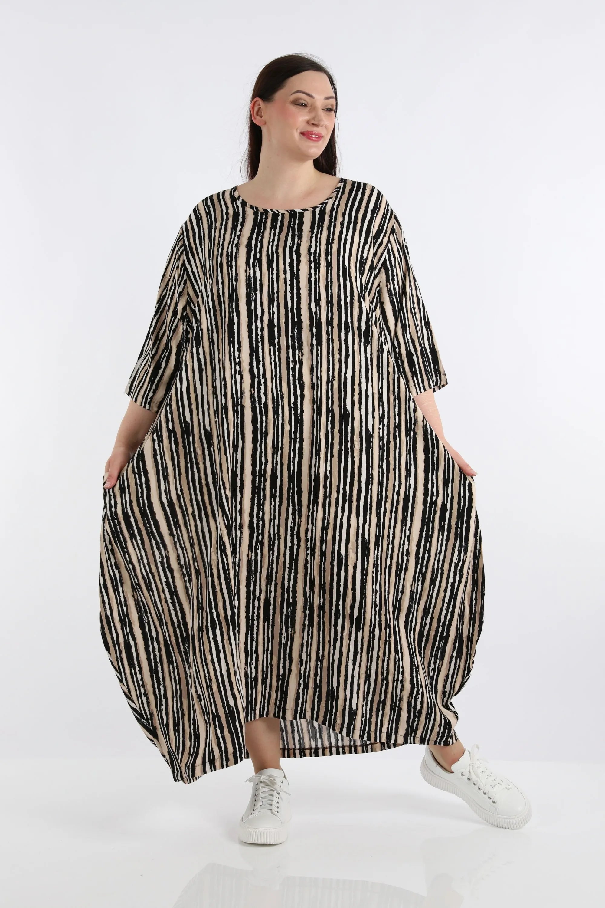 Ballonkleid von AKH Fashion aus Viskose, ausgefallene, zeitlose Lagenlook Mode