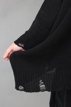 AKH Premium Bigshirt in kastiger Form, aus Baumwolle, P1002.2535, Schwarz, Ausgefallen