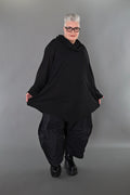 A-Form Bigshirt von AKH Premium aus Viskose, P1008.0516, Schwarz, Ausgefallen, Zeitlos