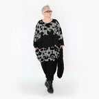  Ballon Bigshirt von AKH Premium aus Viskose, P1013.7143, Schwarz/Weiß, Streifen, Ausgefallen