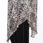  Zipfel Bluse von AKH Premium aus Polyester, P1018.7150, Ecru/Braun/Schwarz, Leopard