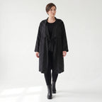 Luftiger Lagenlook Cardigan aus feiner Popeline, leger mit Zierfalte und Punkten, Schwarz/Weiß