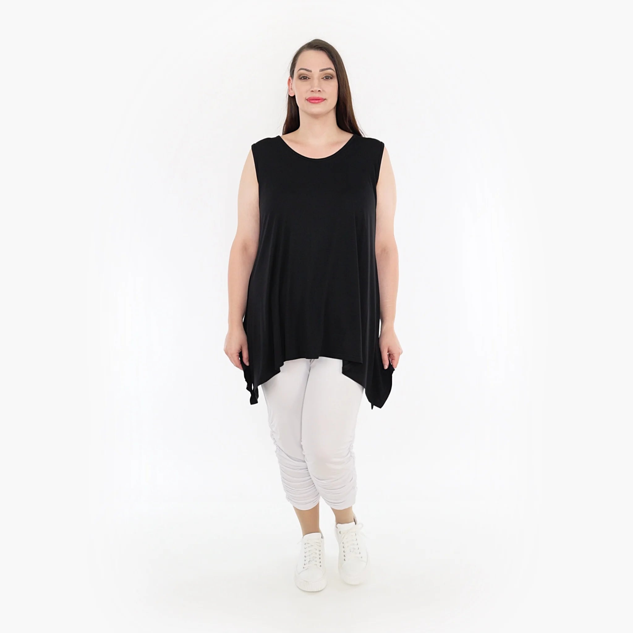  A-Form Top von AKH Fashion aus Viskose, 1233.03071, Schwarz, Schick, Modern, Bequem