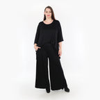 Hose von AKH Fashion aus Viskose in gerader Form, ausgefallene Lagenlook Mode
