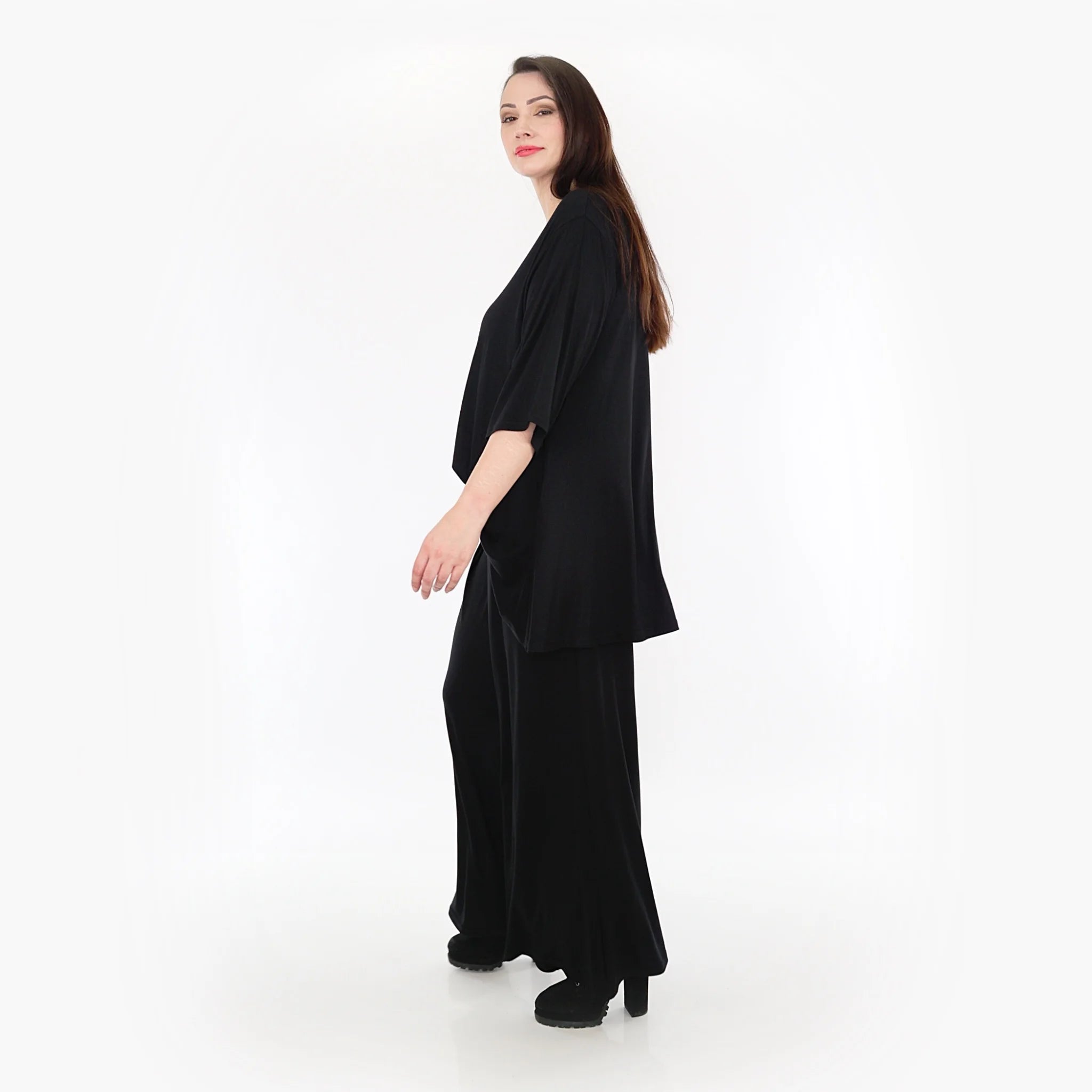 Hose von AKH Fashion aus Viskose in gerader Form, ausgefallene Lagenlook Mode