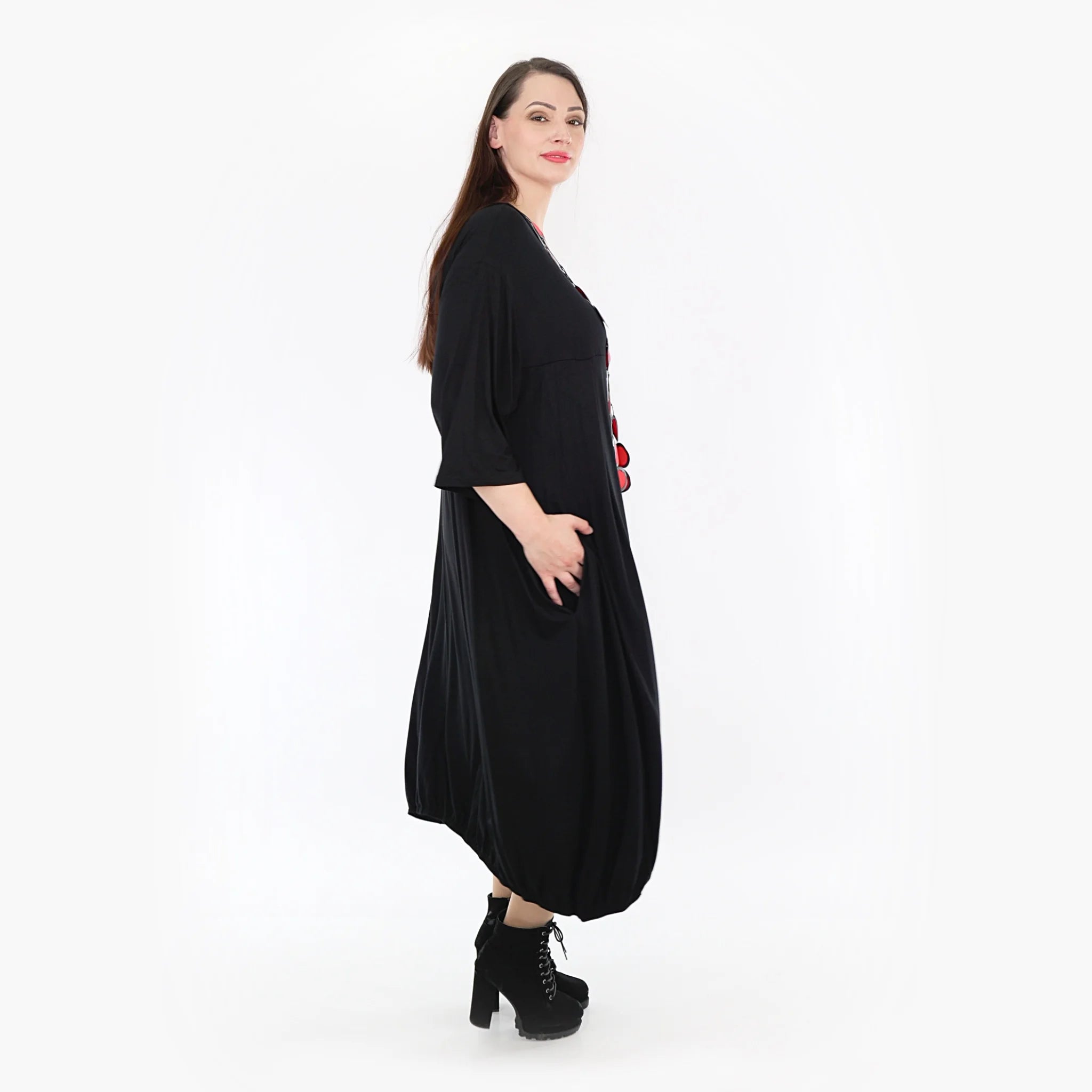  Ballonkleid von AKH Fashion aus Viskose, 1233.06947, Schwarz, Schick, Modern, Bequem