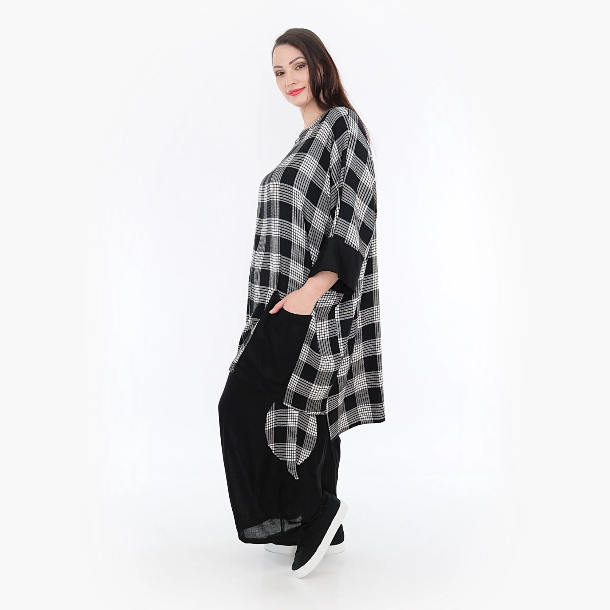 Shirt von AKH Fashion aus Viskose in kastiger Form, ausgefallene Lagenlook Mode
