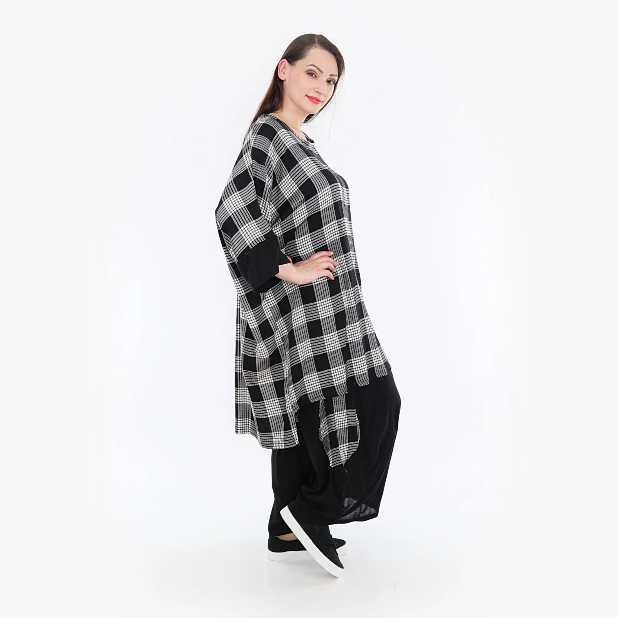 Shirt von AKH Fashion aus Viskose in kastiger Form, ausgefallene Lagenlook Mode