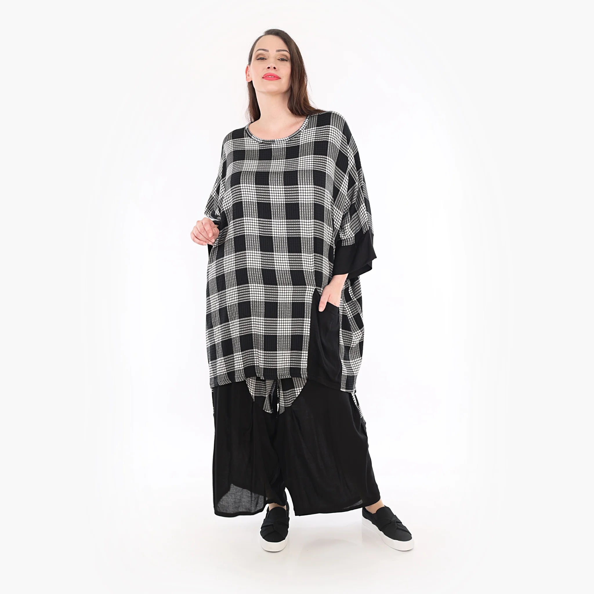 Shirt von AKH Fashion aus Viskose in kastiger Form, ausgefallene Lagenlook Mode