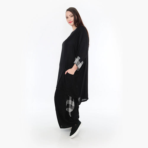 Shirt von AKH Fashion aus Viskose in kastiger Form, ausgefallene Lagenlook Mode