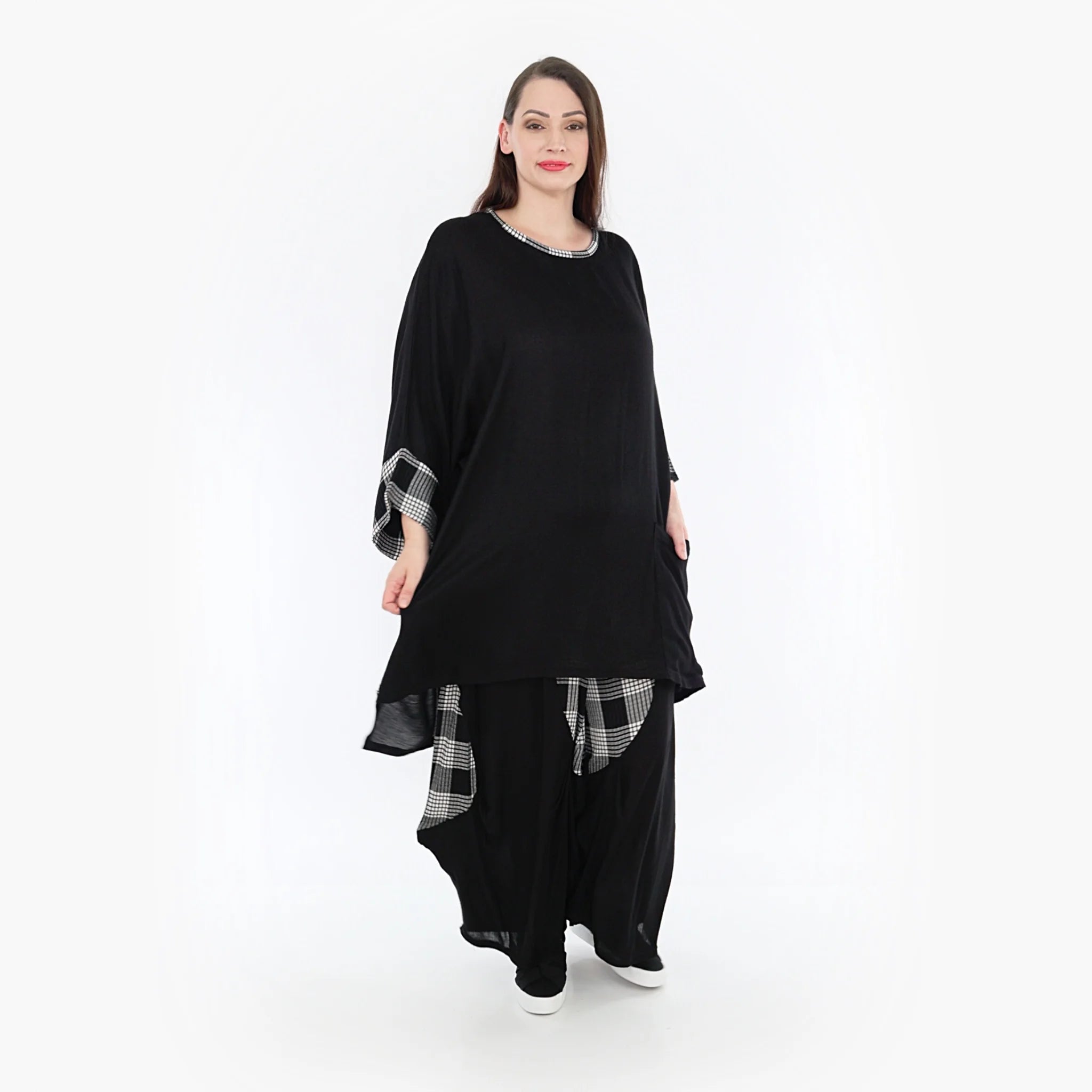 Shirt von AKH Fashion aus Viskose in kastiger Form, ausgefallene Lagenlook Mode
