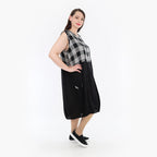  Ballon Tunika von AKH Fashion aus Viskose, 1269.06942, Grau-Weiß-Schwarz, Schick, Modern