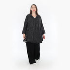  AKH Fashion Jacke in Glocken-Form, aus Viskose, 1315.06940, Schwarz-Weiß, Schick, Modern