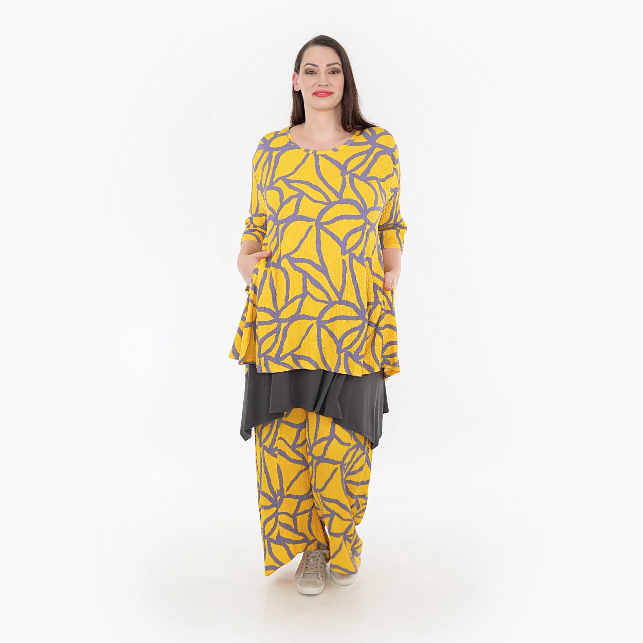 Shirt von AKH Fashion aus Viskose in Glocken-Form, ausgefallene Lagenlook Mode
