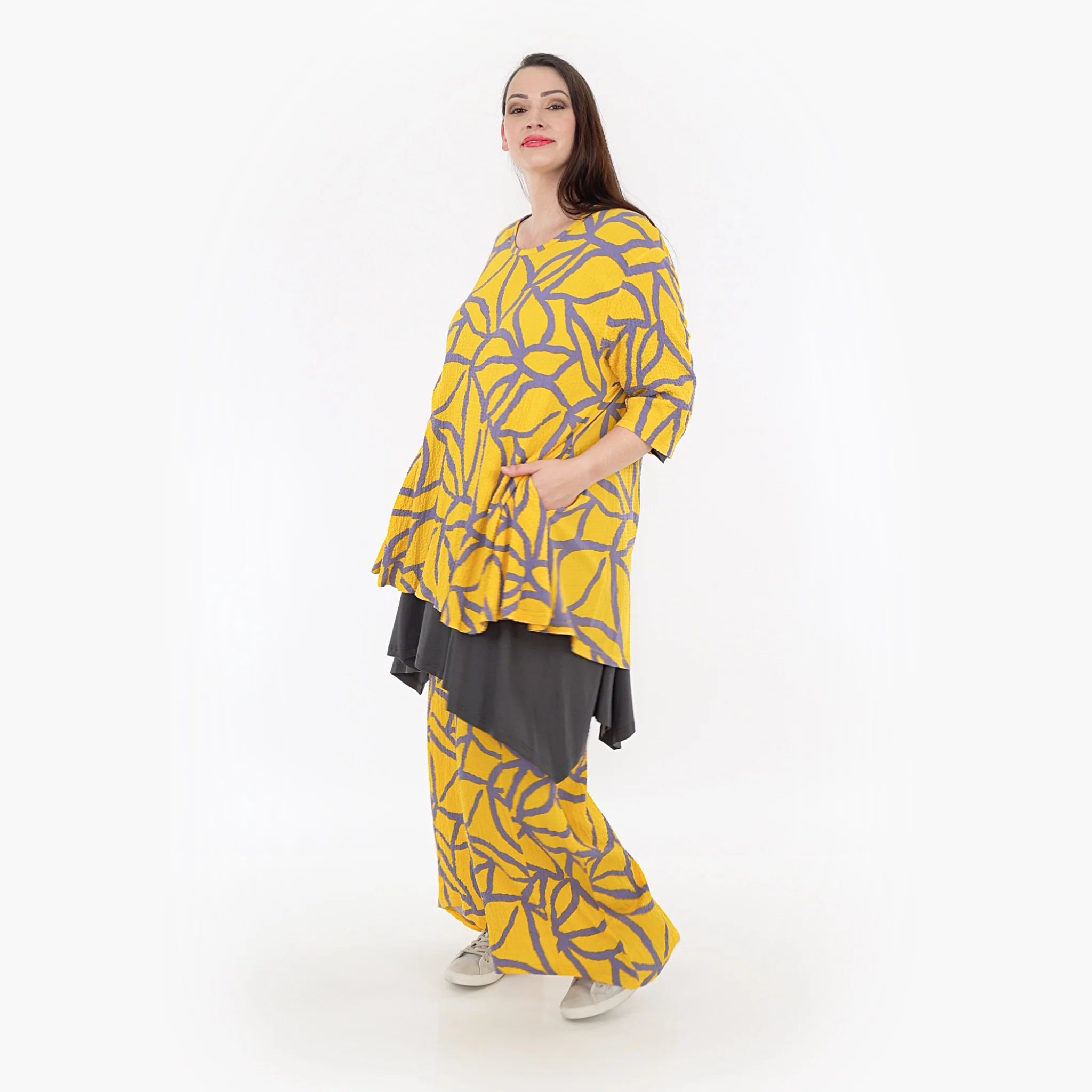 Shirt von AKH Fashion aus Viskose in Glocken-Form, ausgefallene Lagenlook Mode