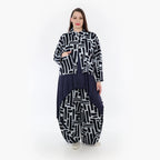  AKH Fashion Jacke in kastiger Form, aus Viskose, 1318.06929, Marine-Hellblau, Schick