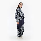  AKH Fashion Jacke in kastiger Form, aus Viskose, 1318.06929, Marine-Hellblau, Schick