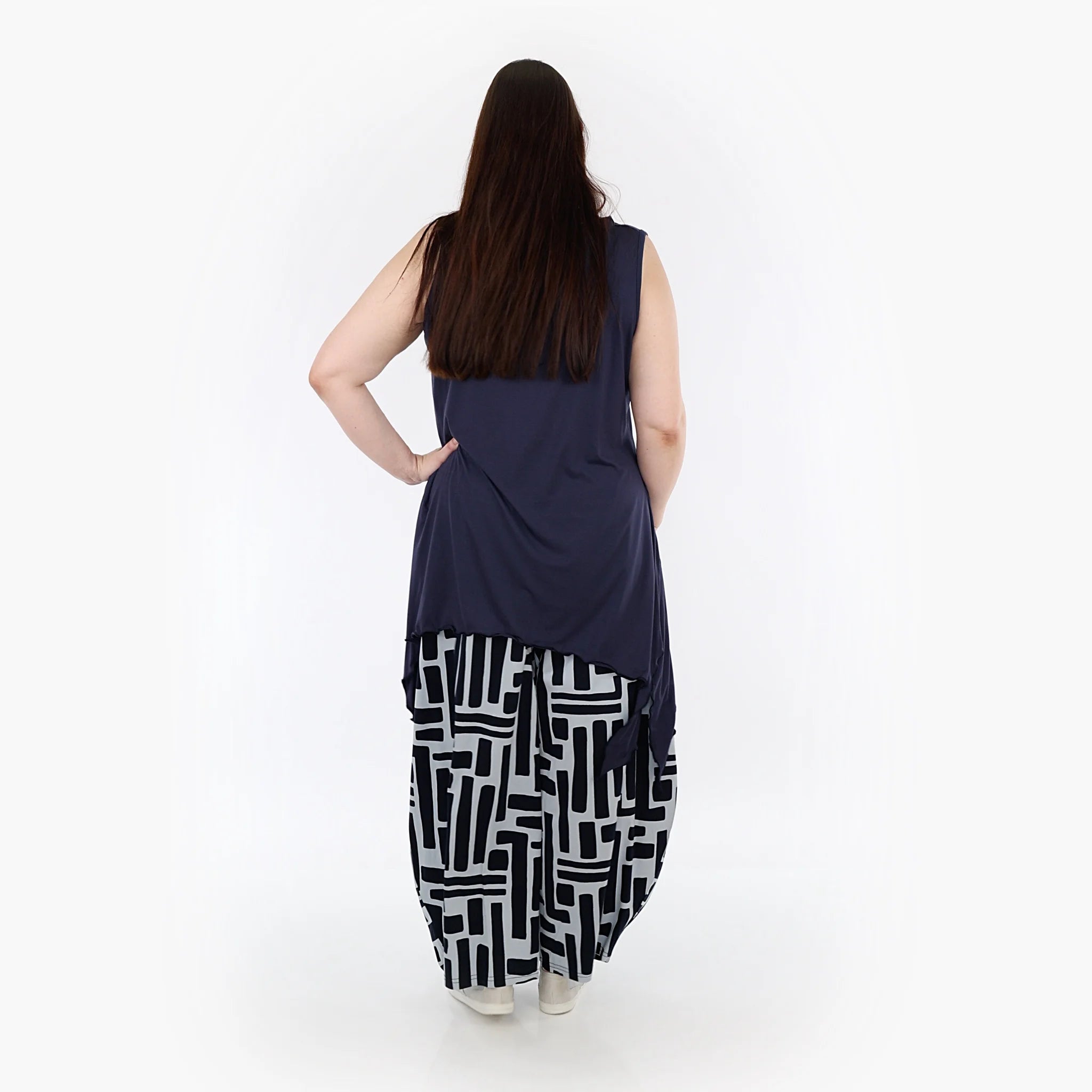  Ballonhose von AKH Fashion aus Viskose, 1318.08069, Marine-Hellblau, Schick, Modern