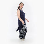  Ballonhose von AKH Fashion aus Viskose, 1318.08069, Marine-Hellblau, Schick, Modern