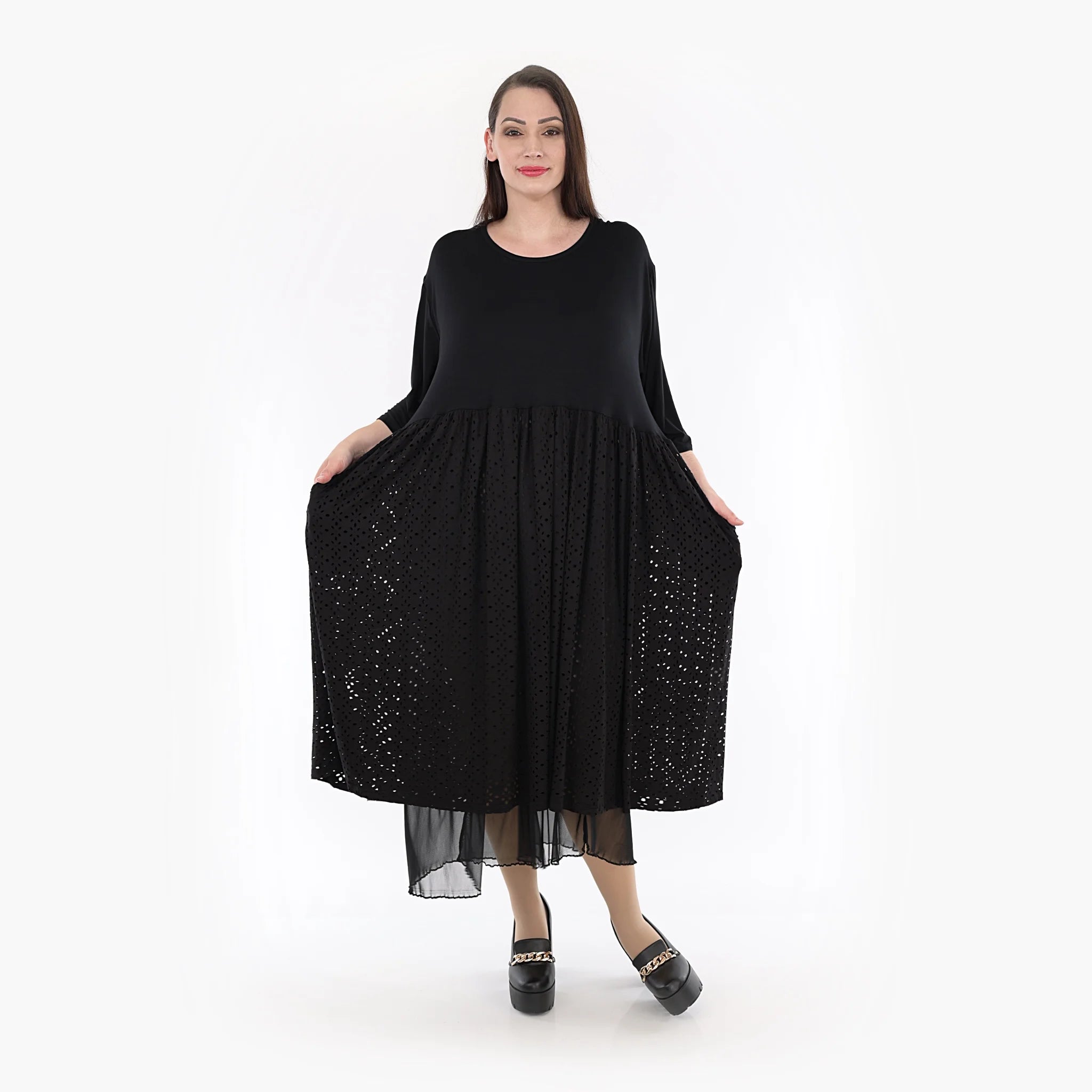 Ballonkleid von AKH Fashion aus Viskose, ausgefallene, zeitlose Lagenlook Mode