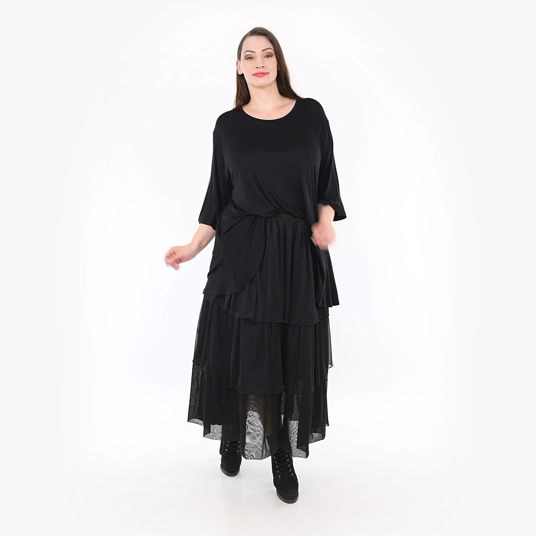 Ballonrock von AKH Fashion aus Baumwolle, 1326.06969, Schwarz, Schick, Modern, Bequem