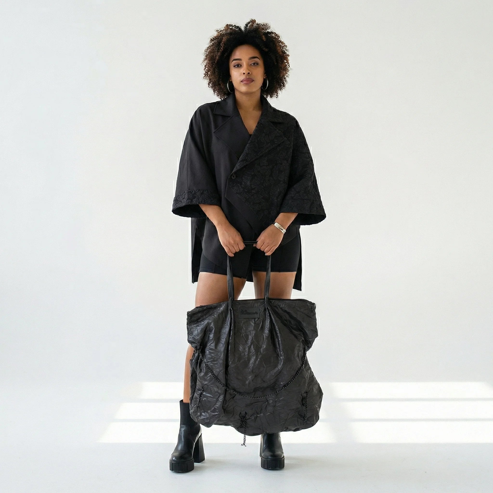  Designer Tasche von H4 Fashion aus Polyamid, 3078, Schwarz, Ausgefallen, Zeitlos, Schick