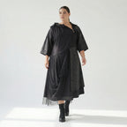  A-Form Kleid von H4 Fashion aus Polyamid, 8022, Schwarz, Ausgefallen, Zeitlos, Schick