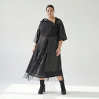 A-Form Kleid von H4 Fashion aus Polyamid, 8022, Schwarz, Ausgefallen, Zeitlos, Schick